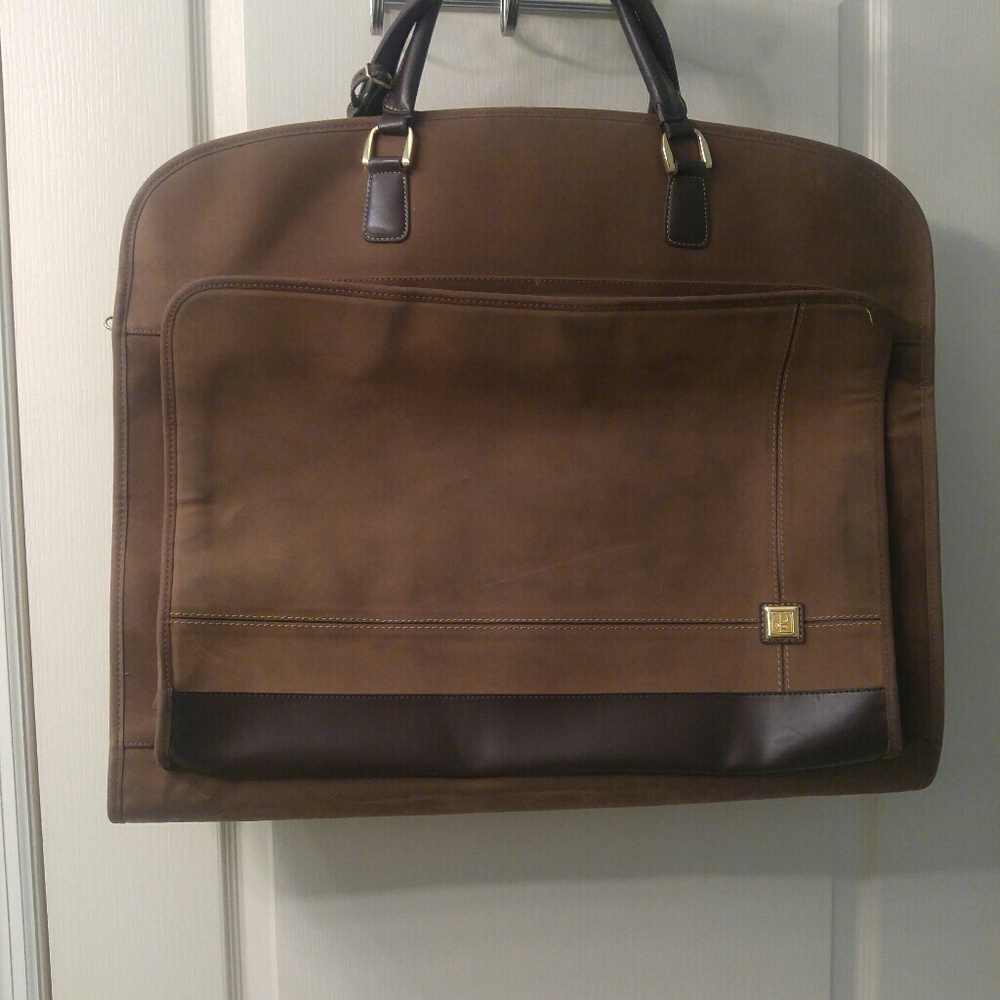 Diane von Furstenberg suede folder garment bag
